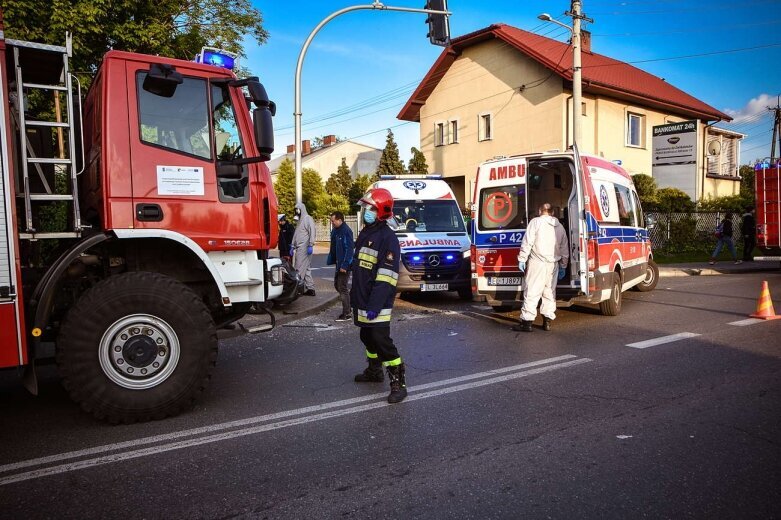  Kolizja na osiedlu Zadębie w Skierniewicach 