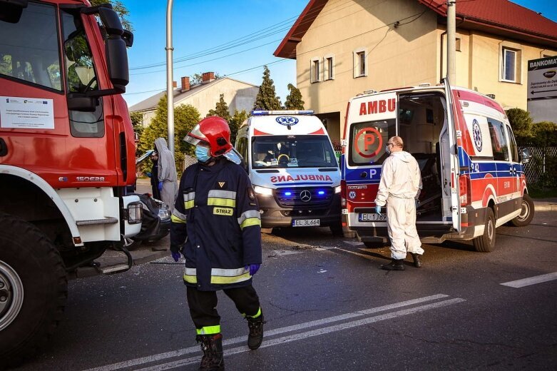  Kolizja na osiedlu Zadębie w Skierniewicach 