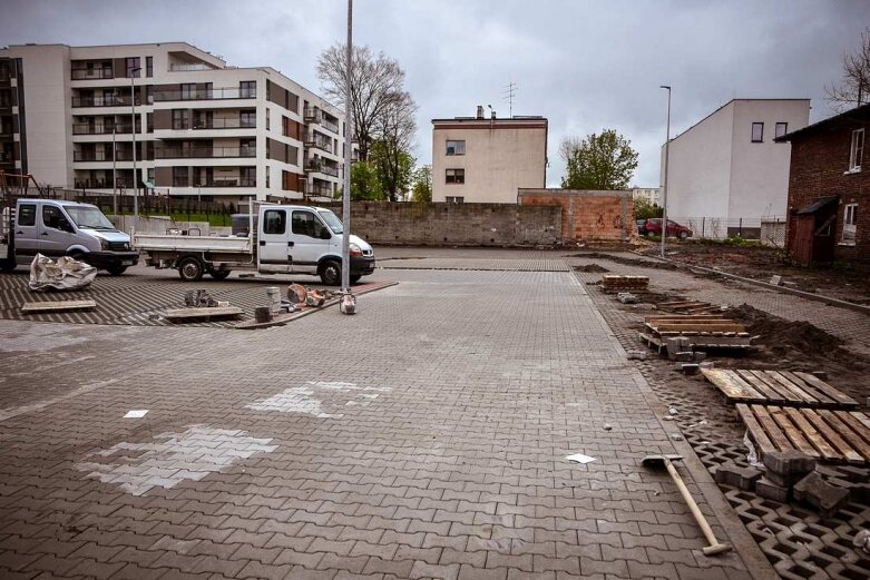  Są już drzewa przy nowym parkingu na Jagiellońskiej 