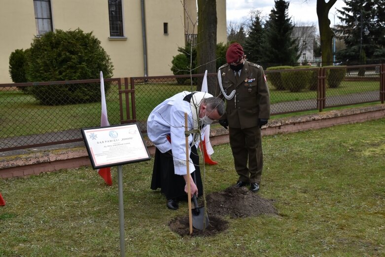  Tablica i dąb pamięci w hołdzie ks. ppłk Edwardowi Chomie 