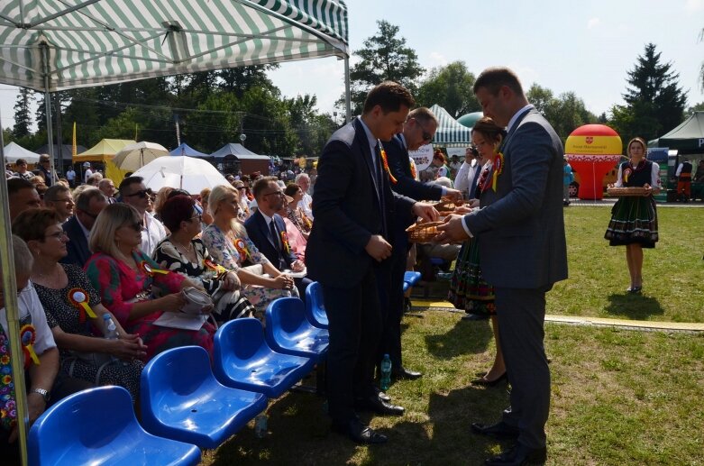  Tłumy na powiatowyh dożynkach w Godzianowie 