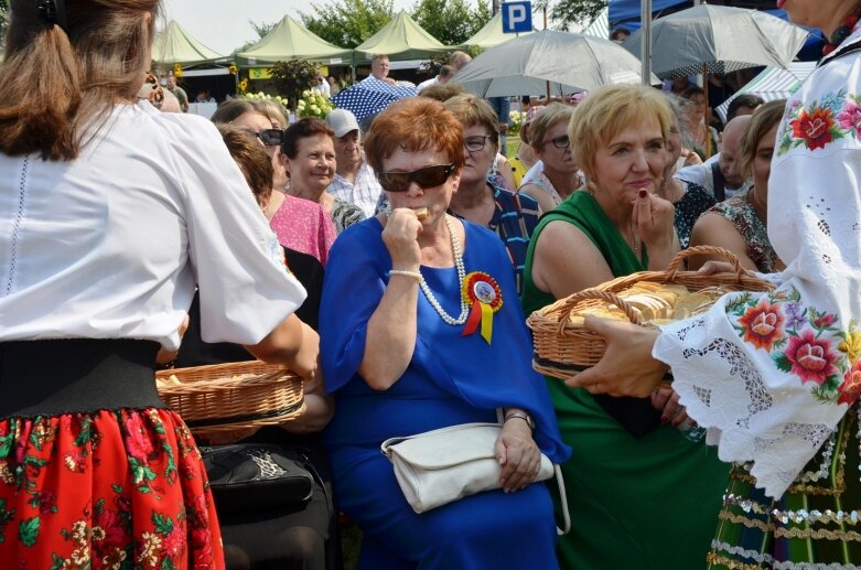  Tłumy na powiatowyh dożynkach w Godzianowie 