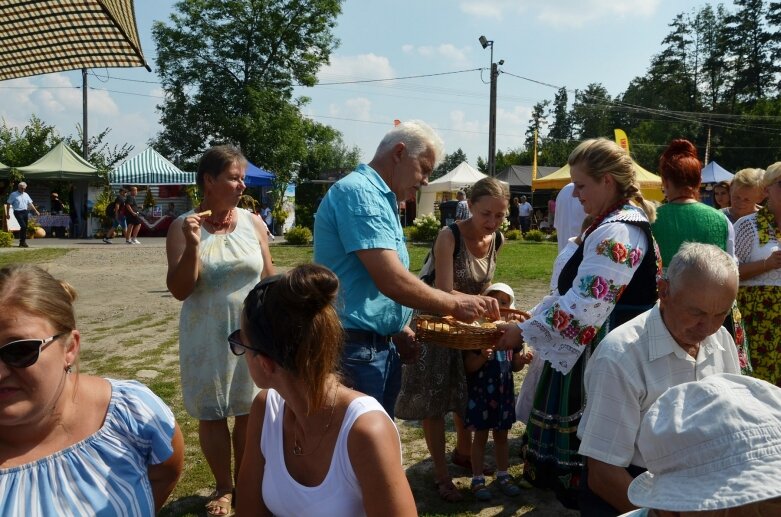  Tłumy na powiatowyh dożynkach w Godzianowie 