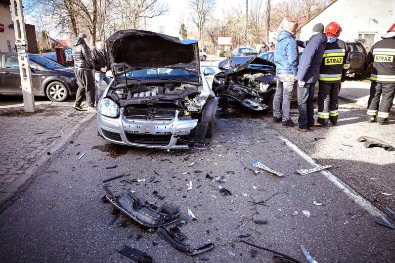  Wypadek na ulicy Kościuszki w Skierniewicach 