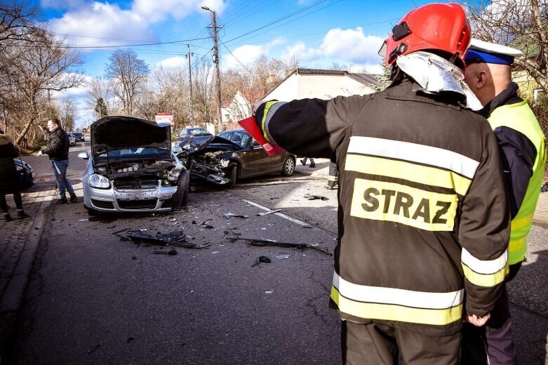  Wypadek na ulicy Kościuszki w Skierniewicach 