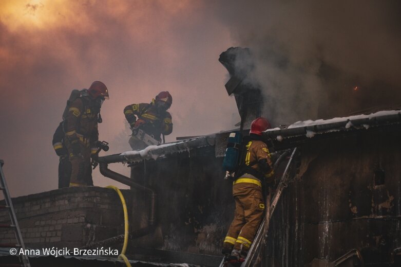  Pożar w centrum Skierniewic 