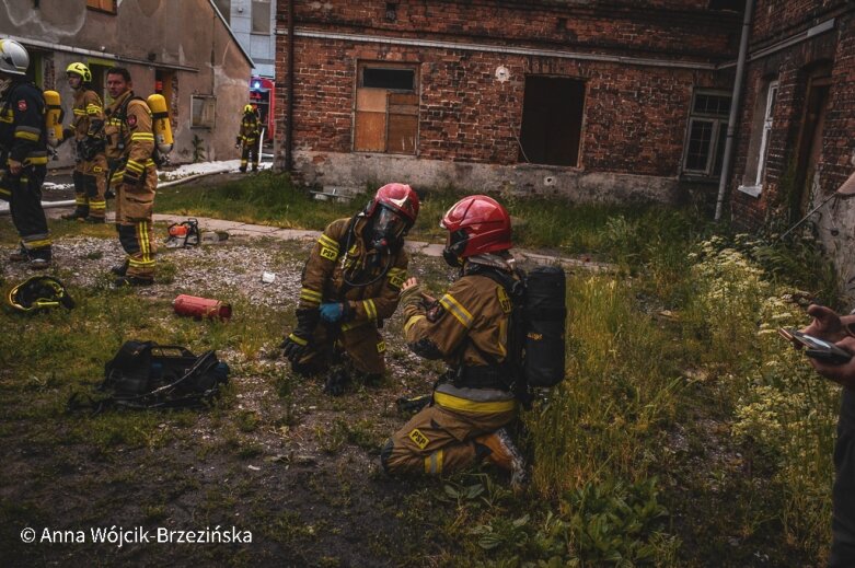  Pożar w centrum Skierniewic 