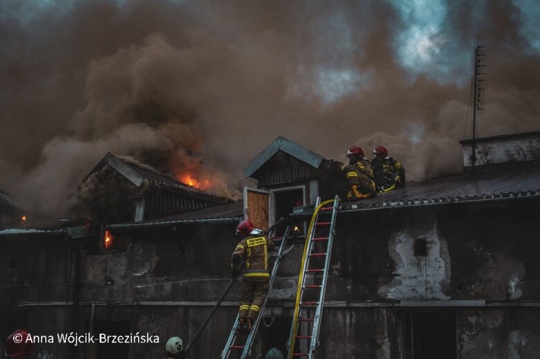  Pożar w centrum Skierniewic 