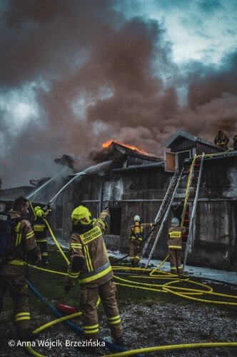  Pożar w centrum Skierniewic 