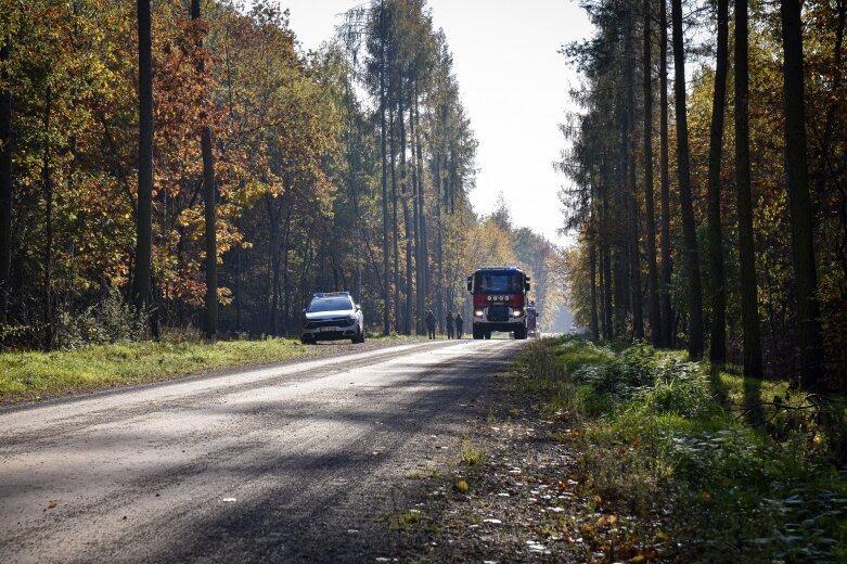  Strażacy z całego regionu ćwiczą w Makowie. 22 zastępy PSP w akcji w lesie Zwierzyniec 